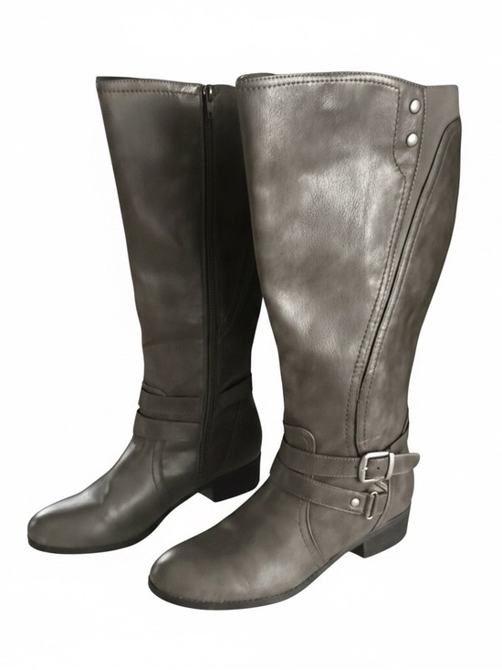 Unisa Shoes - Unisa Womens Knee-High Riding Boots Size 10M Faux Leather Brown Made In China
